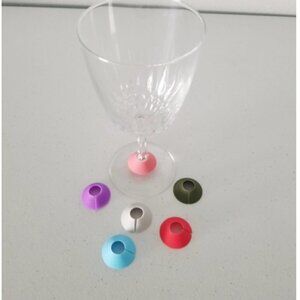 6pcs. Silicone Wine Marker Barware Glass Charm Drink Tracker Glass Charms